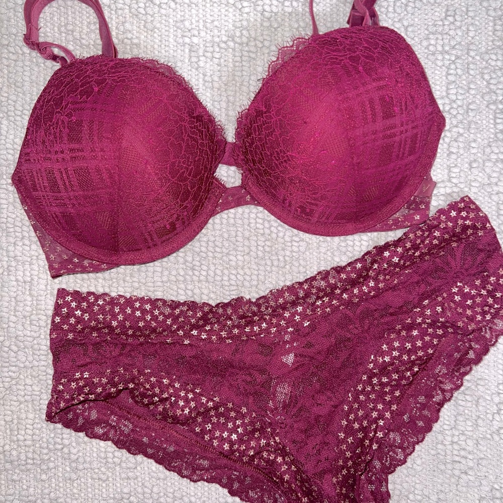 Victoria’s Secret Push Up Bra & Cheeky Panty Set